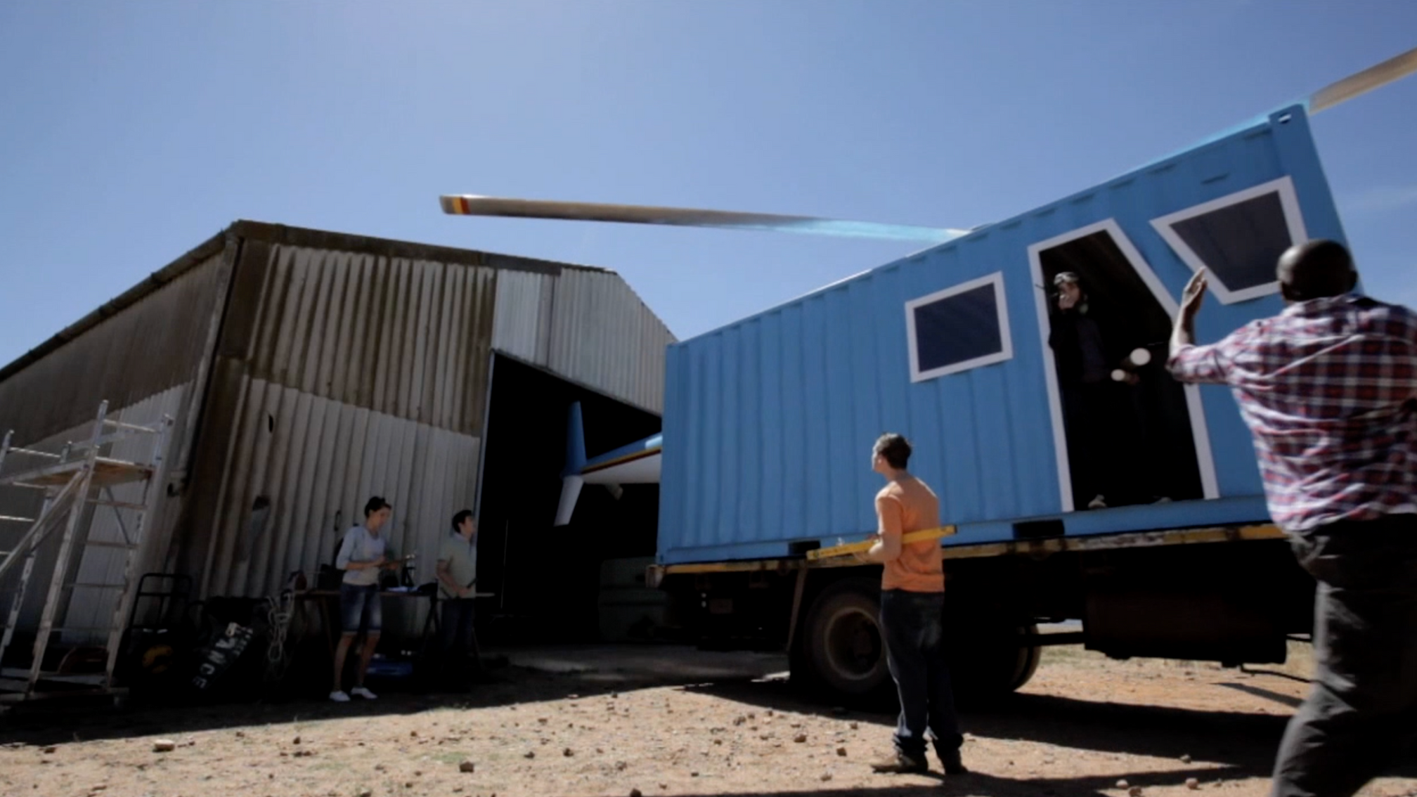 Blue Container Helicopter - Samsung NX10